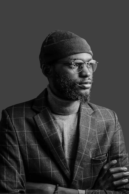 Man in Eyeglasses and Hat