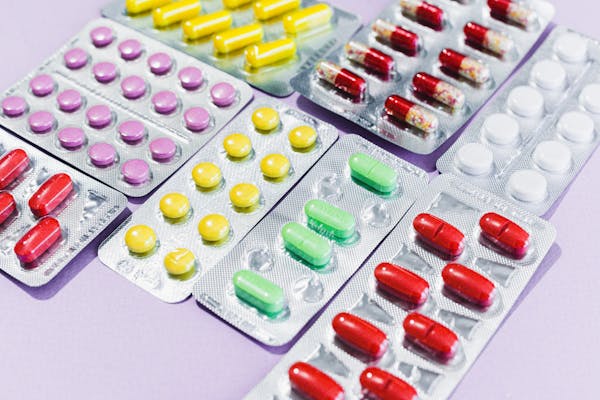 Assorted health supplements on table