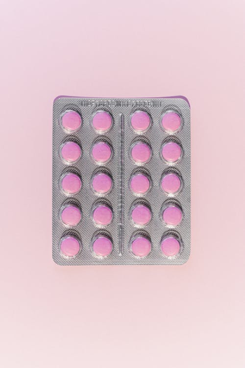 Free Pills in Silver Blister Pack Stock Photo