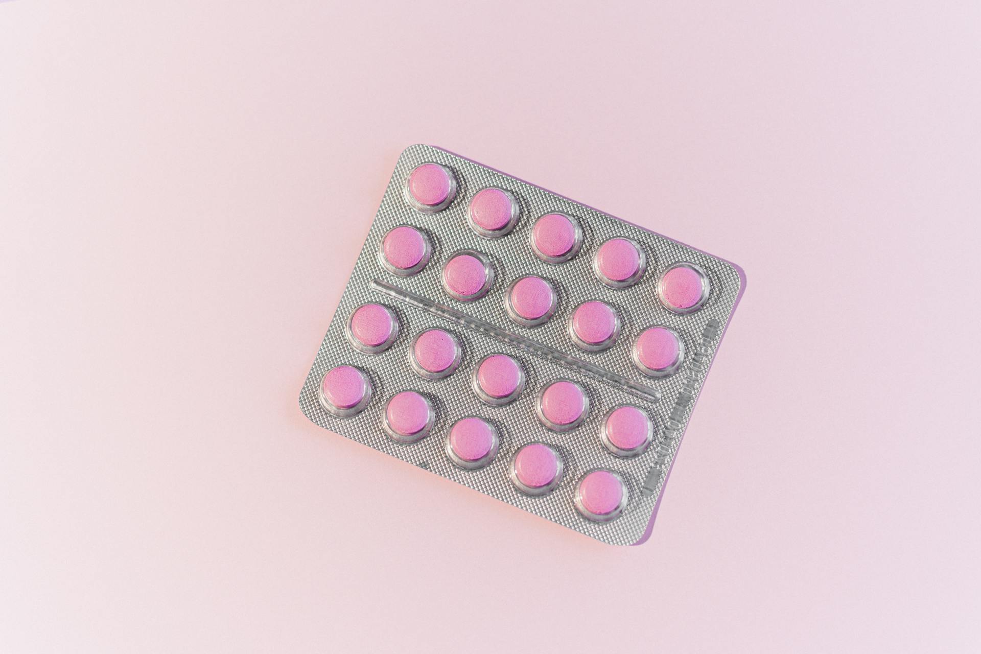 Pink Tablets in Blister Pack