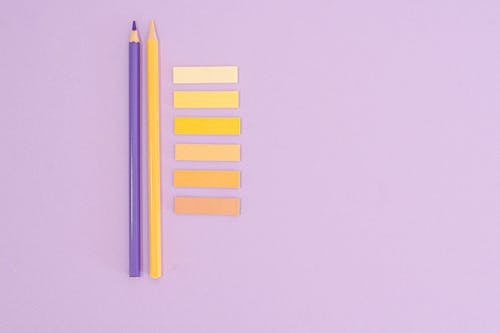 Free Color Pencils Near Sticky Notes Stock Photo