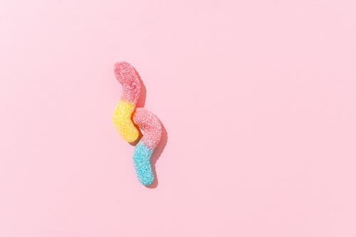 Free Jellybeans on Pink Background Stock Photo