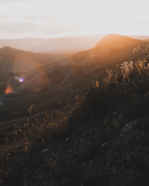 A Mountain during Sunset