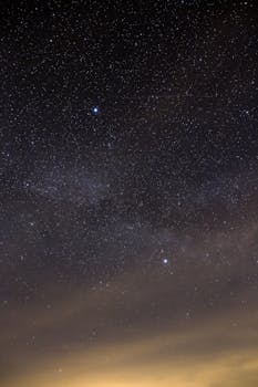 迷人的星空景观，展示着星座和天体奇观