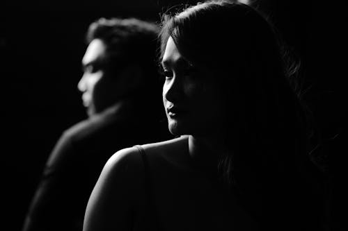 Free Grayscale Photo of a Couple  Stock Photo