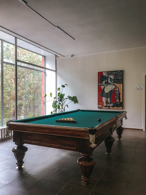 Billiard Table inside the House