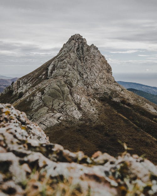 Landscape with mountain peak