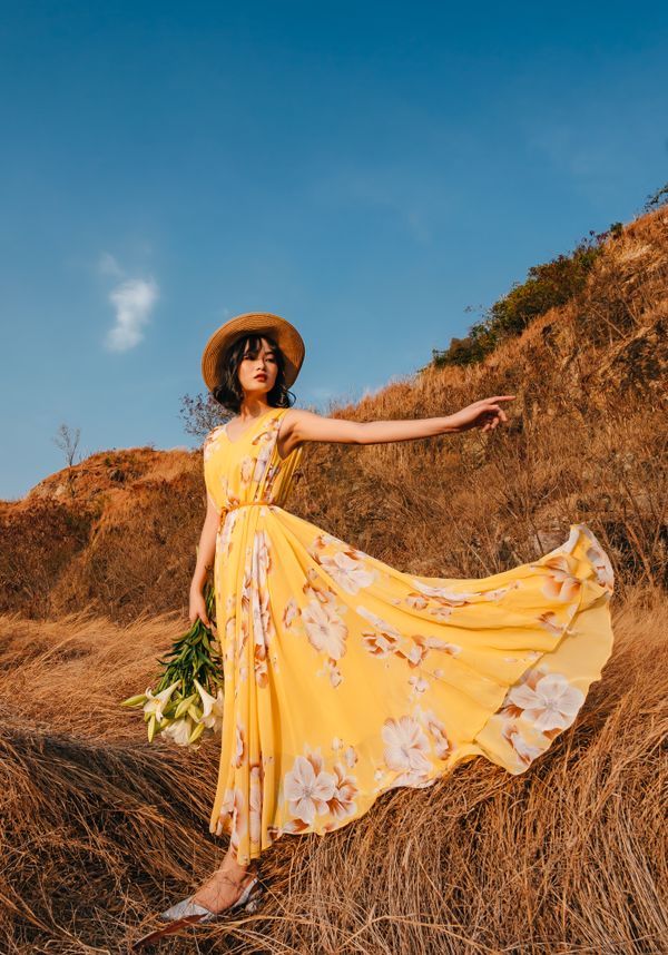 Vintage inspired floral dress