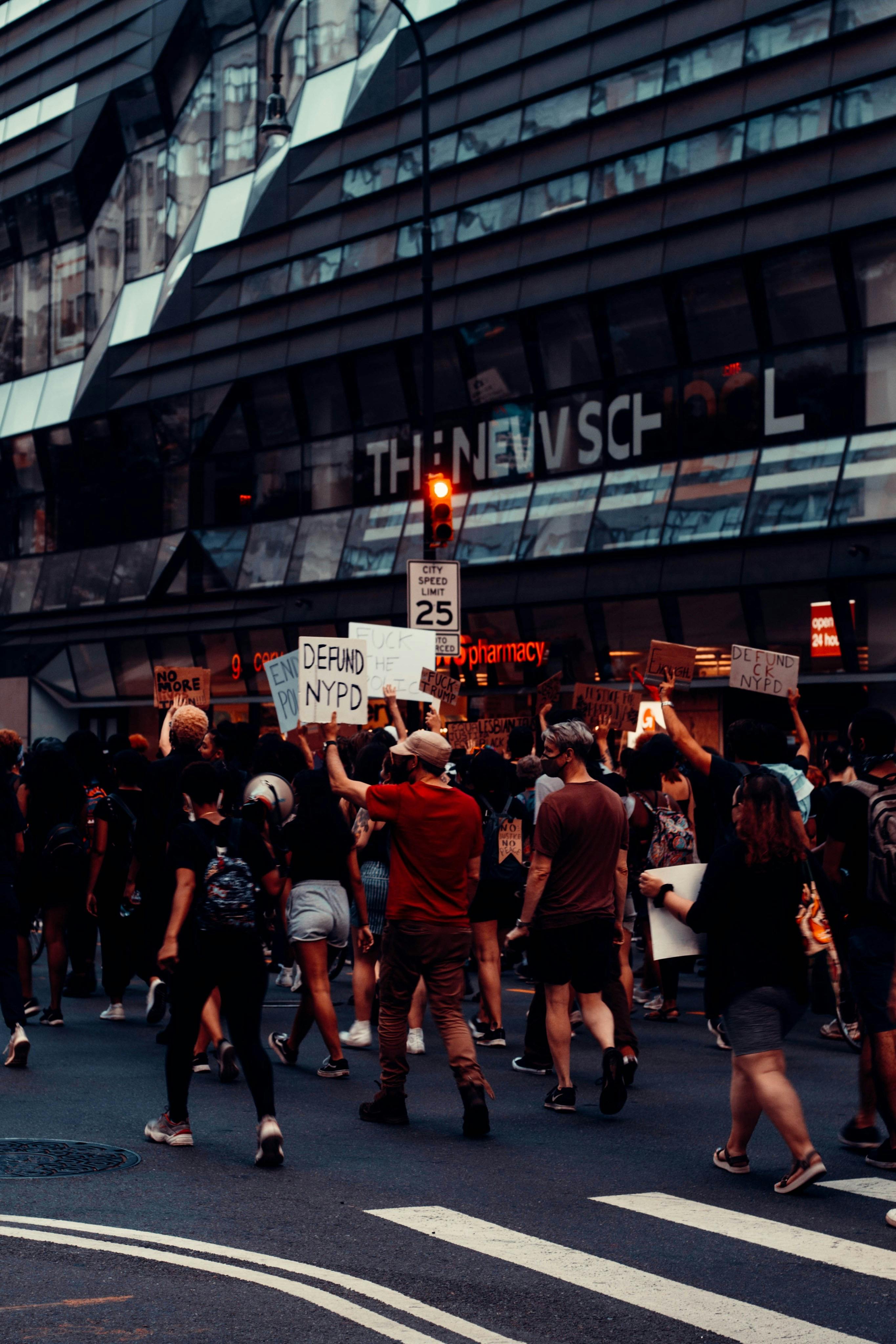 Protesters Walking Together in the Street · Free Stock Photo