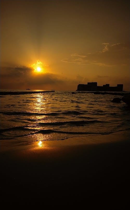 Free stock photo of sunset beach