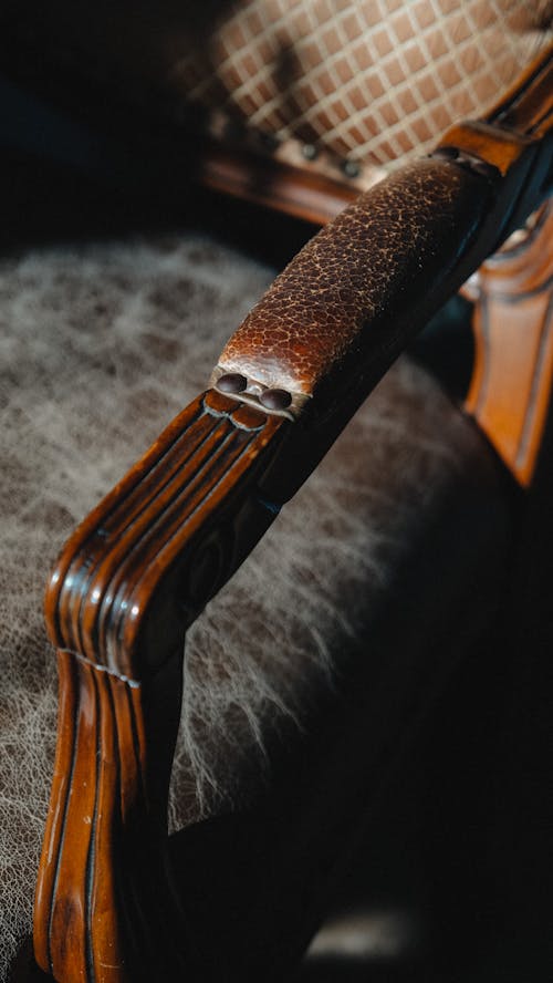 Close-up of Wooden Old Chair