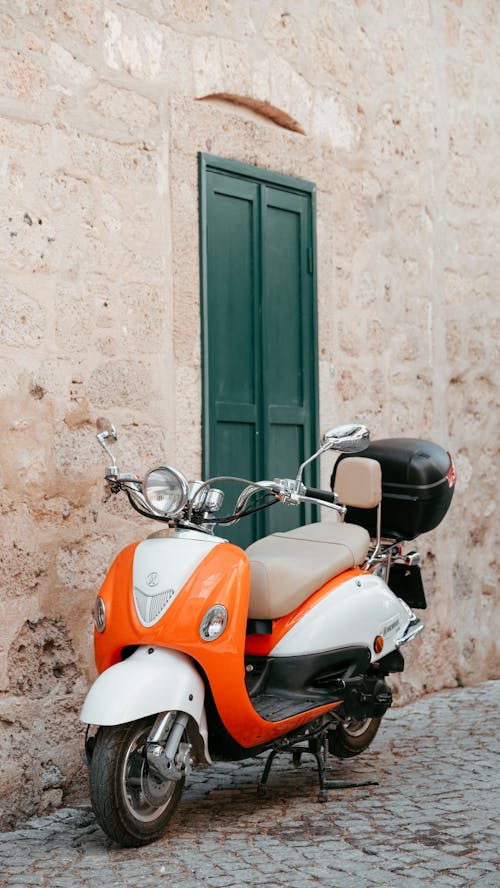 小型摩托車, 巷弄, 復古 的 免费素材图片