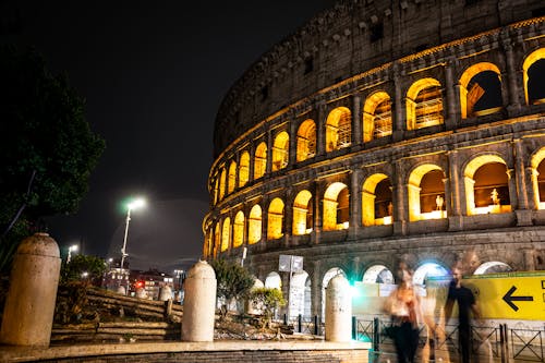 Free stock photo of at night, colosseum, historical monument Stock Photo
