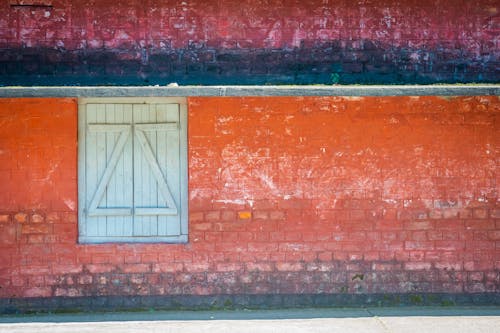 オレンジ色の壁, れんが壁, 前面の無料の写真素材