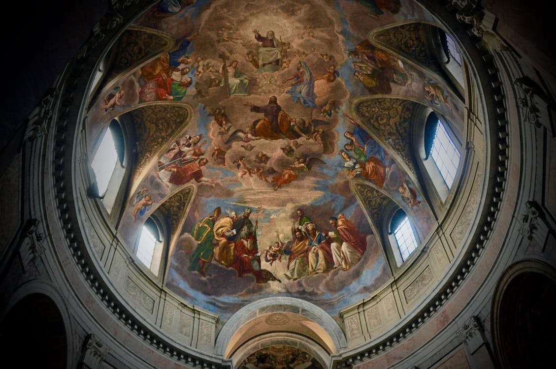 Painting of Jesus Christ Biography of Church Ceiling