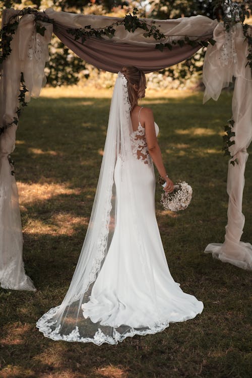 A Bride Holding a Bridal Bouquet