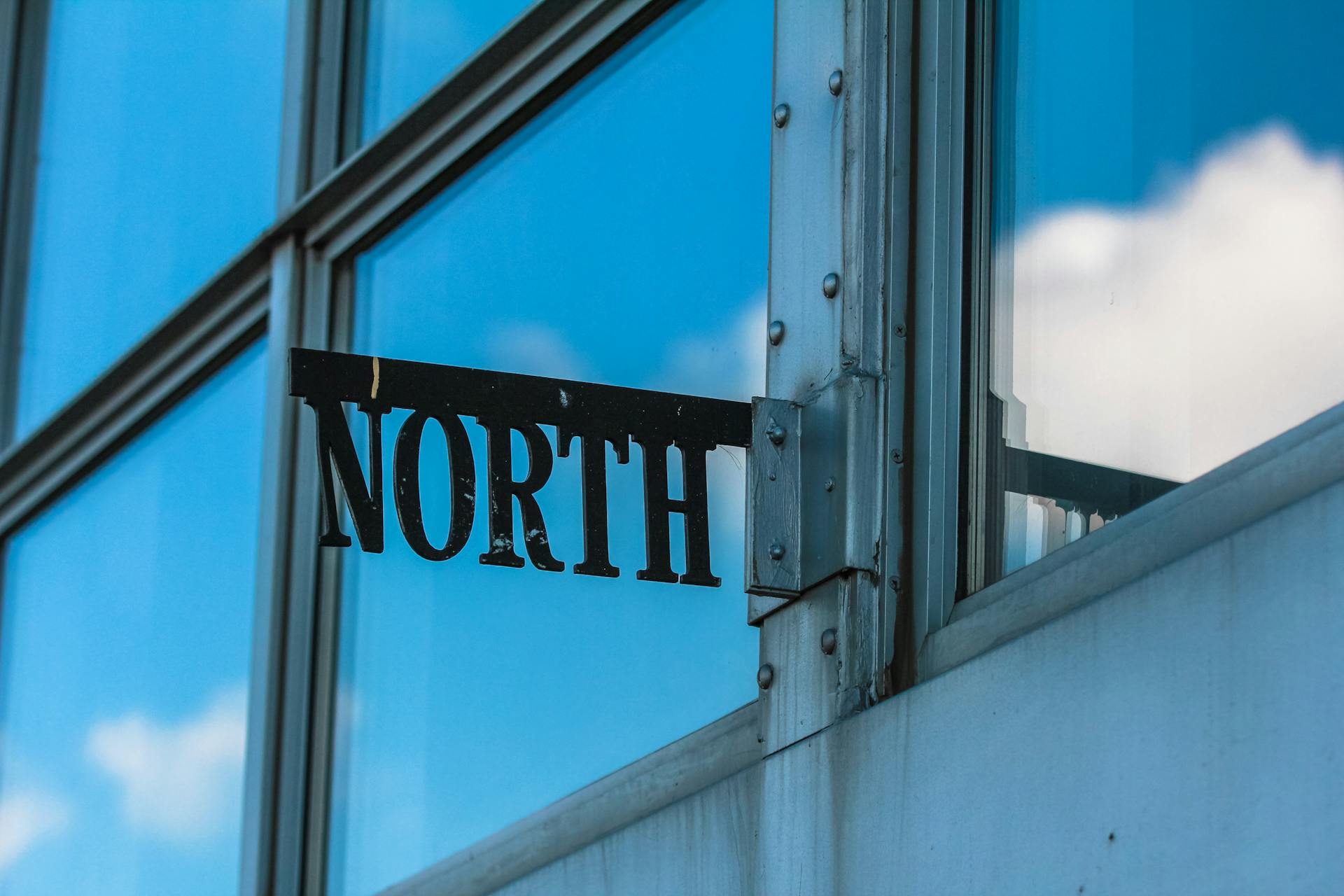 North Signage Attached to Wall