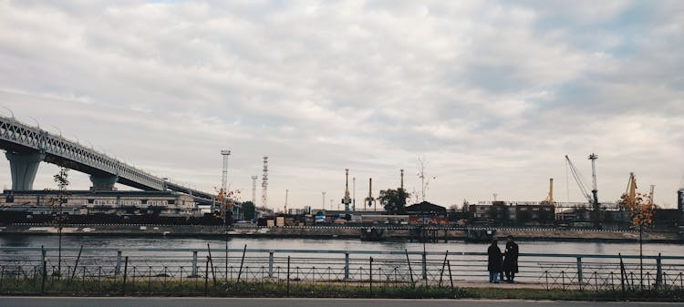 People Standing By River Side