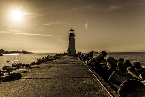 Immagine gratuita di faro, mattina presto, oceano