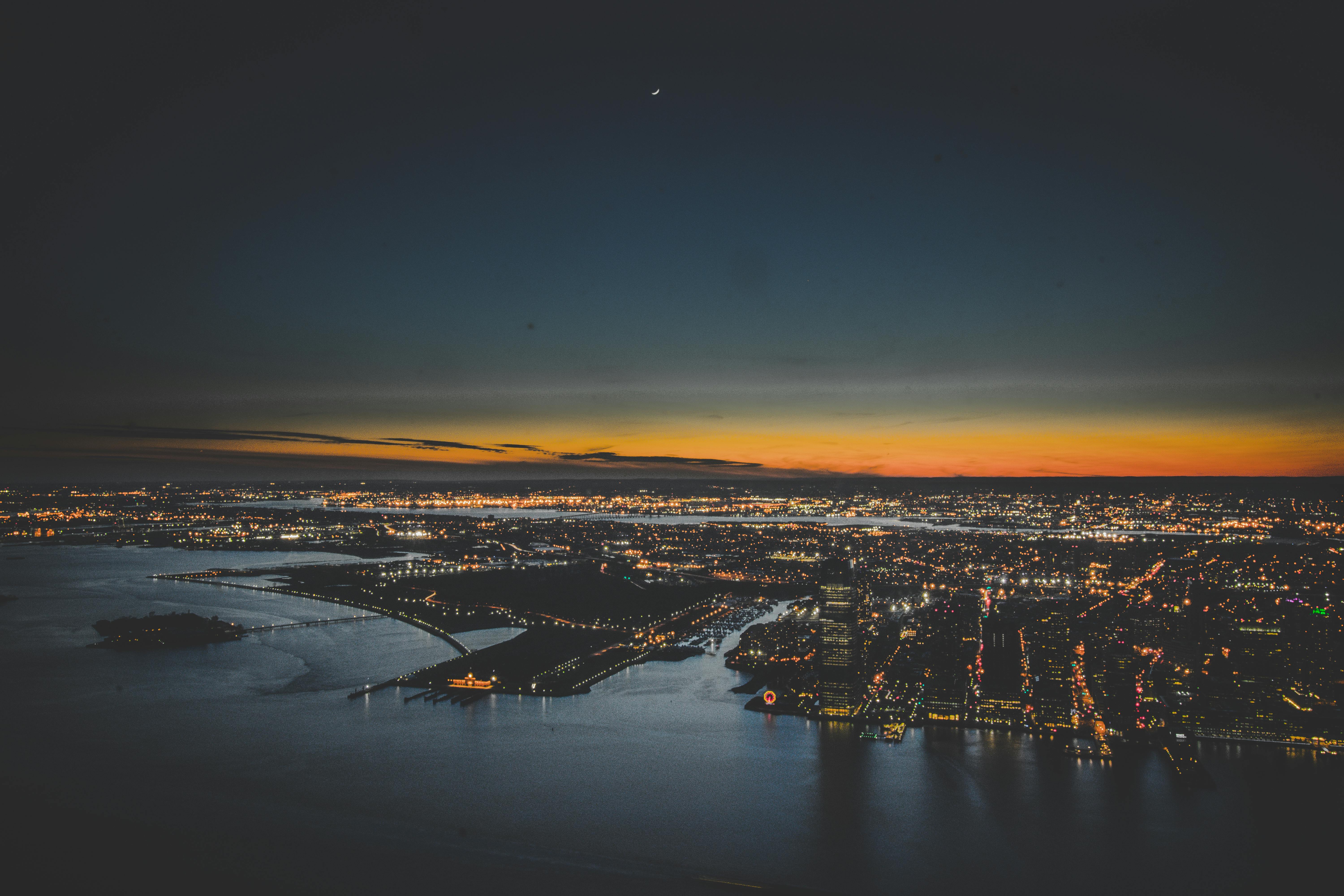 bird s eye photo of city skyline