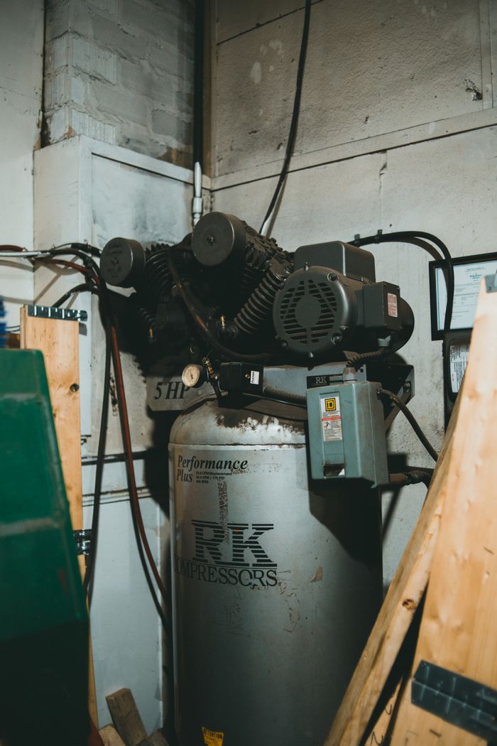Industrial air compressor unit