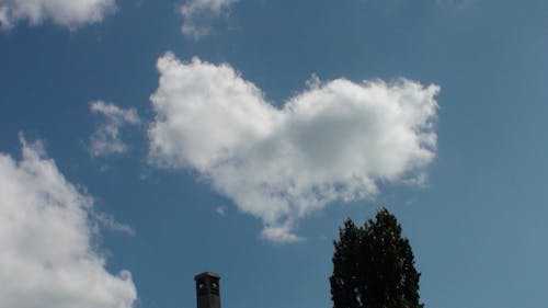 Free stock photo of corazon, nubes