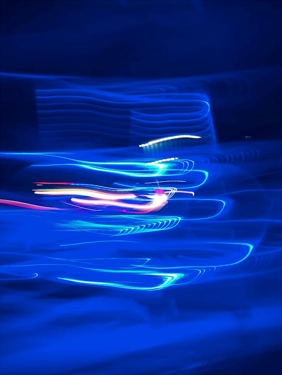 Lights, Free Stock Photo, Blurred blue lights