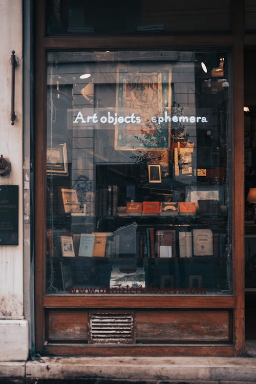 Wooden Window Display with a Signage