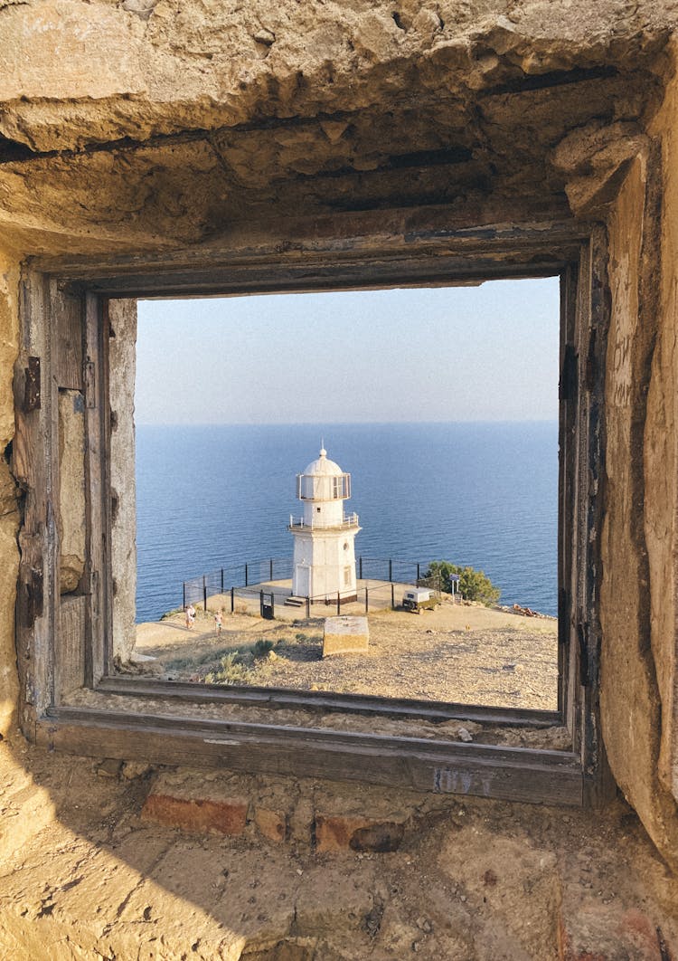 The Meganom Lighthouse In Crimea