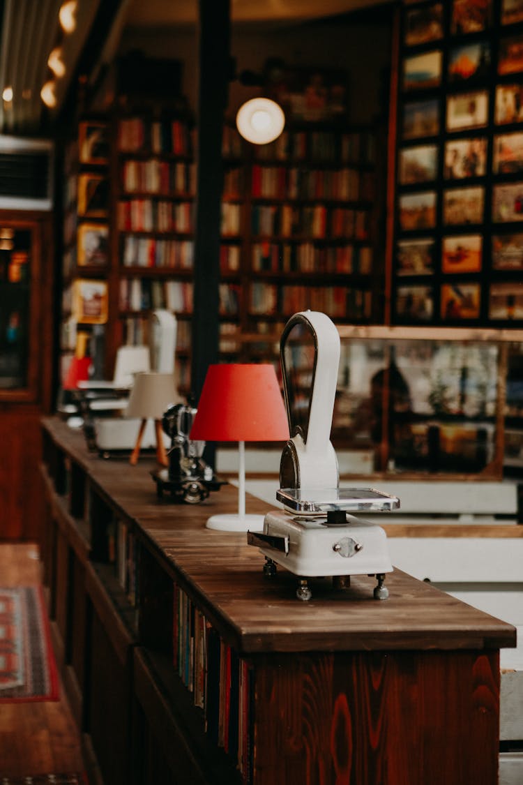 Antique Weight Scale In Library