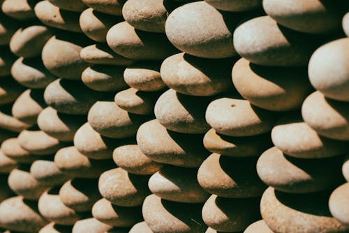 Close-Up Shot of Stack of Stones