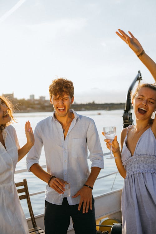 Group of Friends Partying on a Yacht