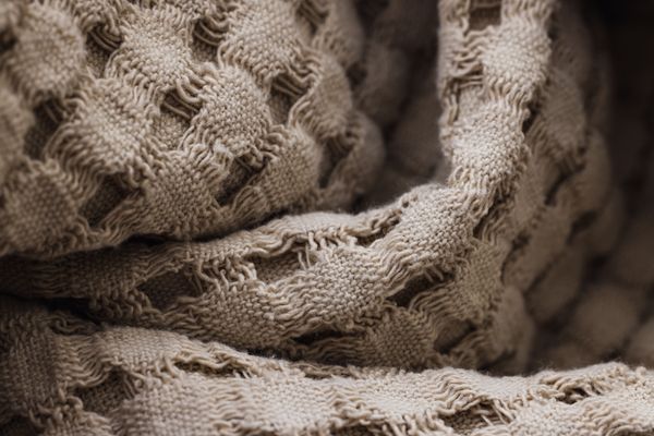 Waffle-woven cotton fabric in close-up — photo by Engin Akyurt on Pexels