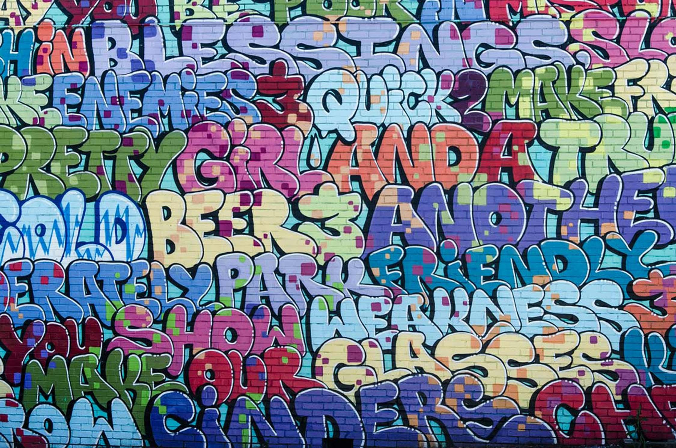 Kostenloses Foto Zum Thema Farben Graffiti Worter