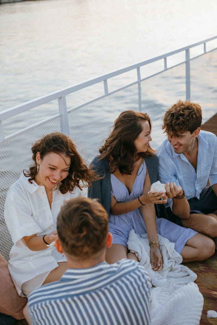 Group Of Friends On A Boat Ride