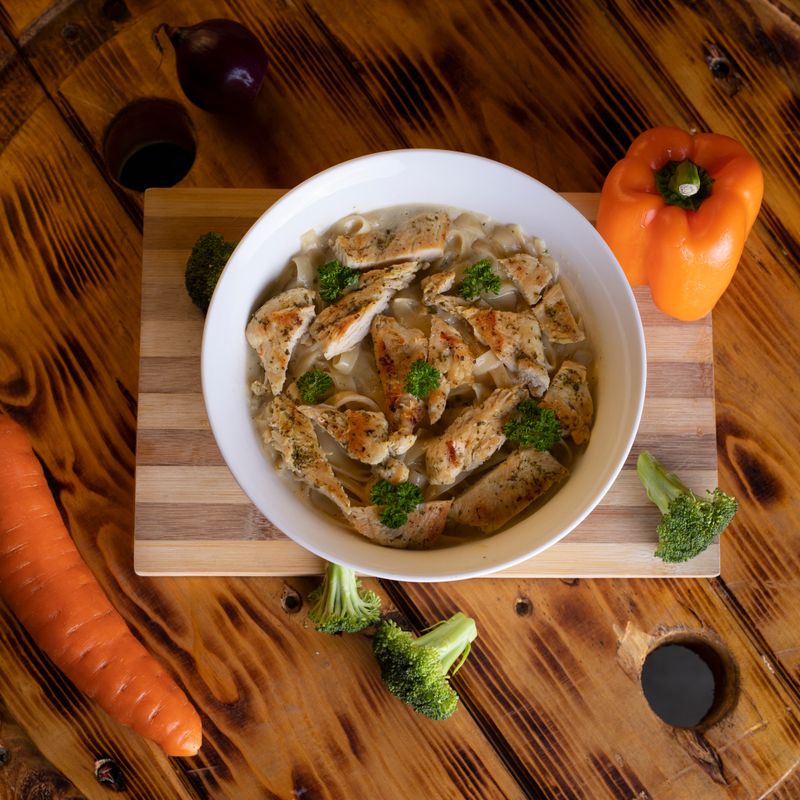 One-Pot Chicken Broccoli and Cheese Noodle Soup