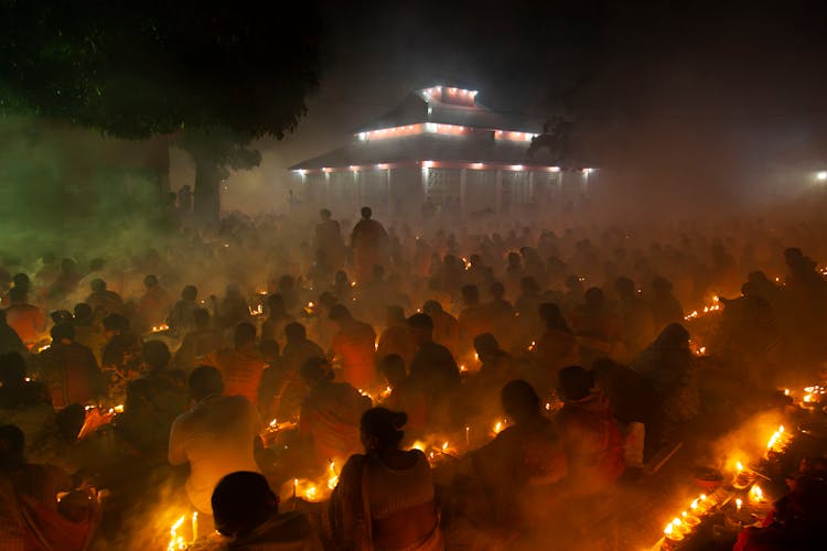 People At A Religious Festival