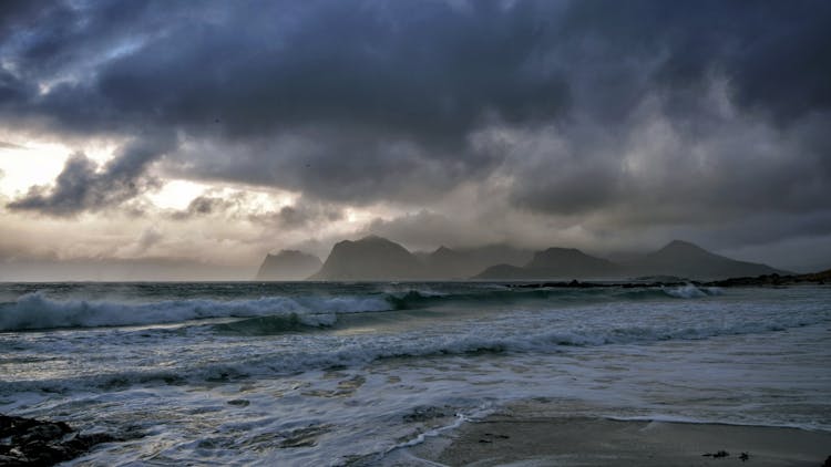 Waves Crashing On The Shore