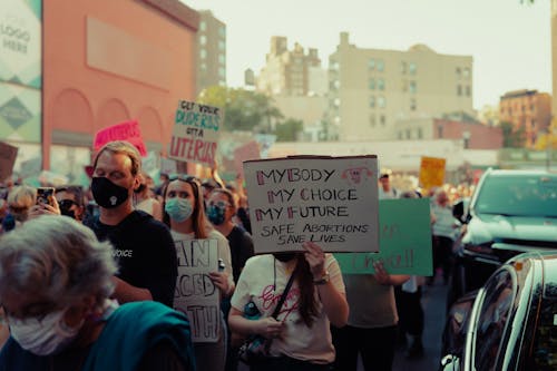 People Protesting on Street