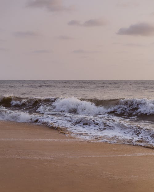 Beach Waves Crashing on the Shore