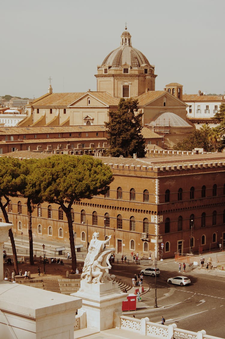 City Historical Architecture On Sky Background