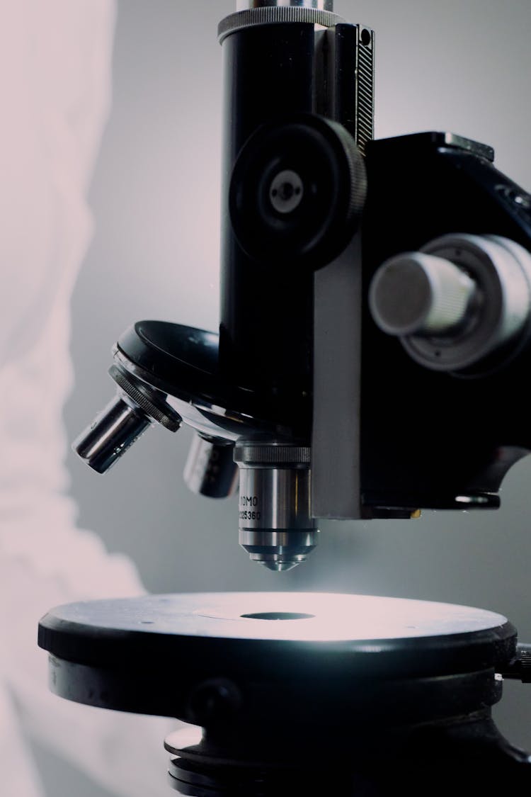 Close Up View Of Microscope