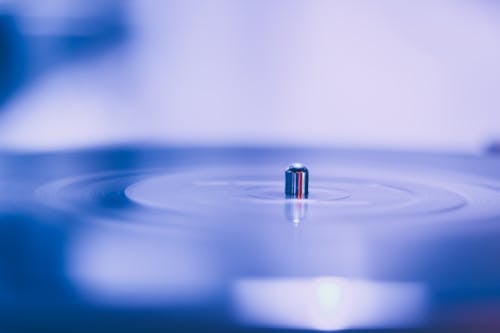 Macro Shot of a Turntable Centre Spindle