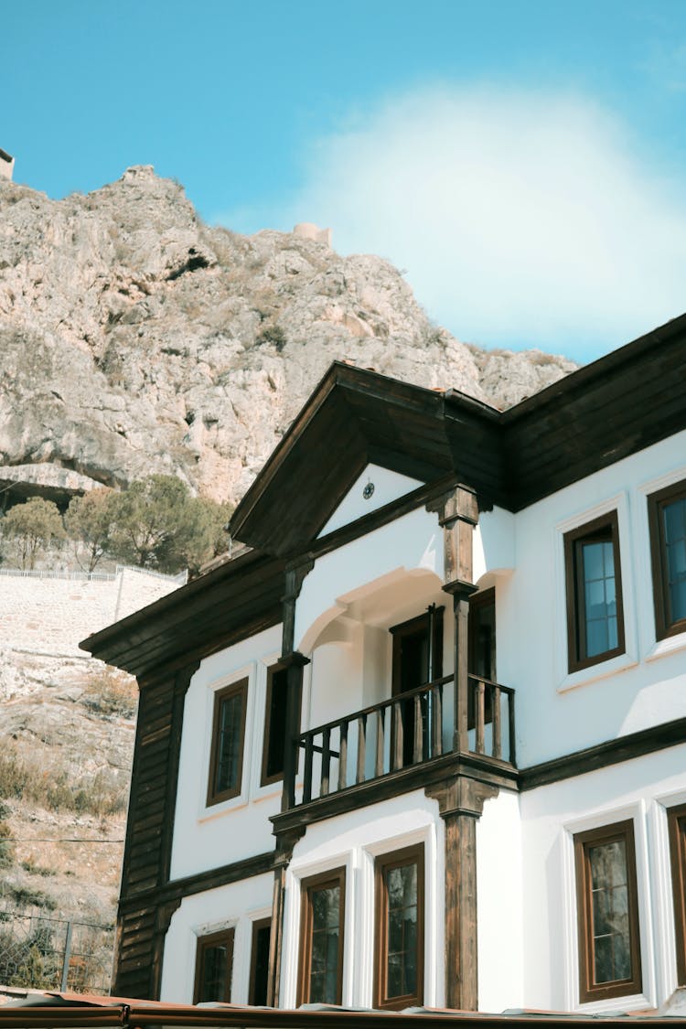 Low Angle Shot Of A Residential House 