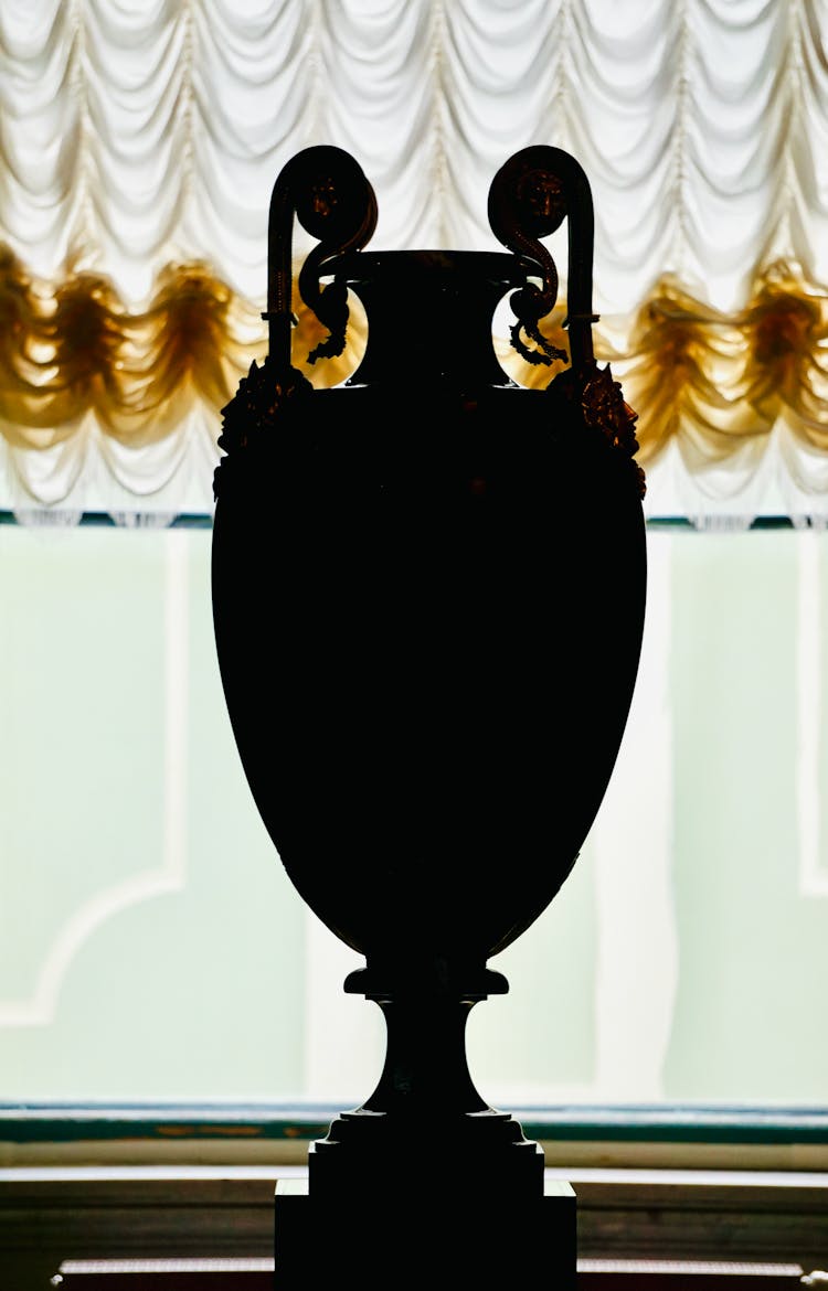 Silhouette Of A Ceramic Vase 