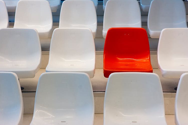 Red And White Plastic Chairs