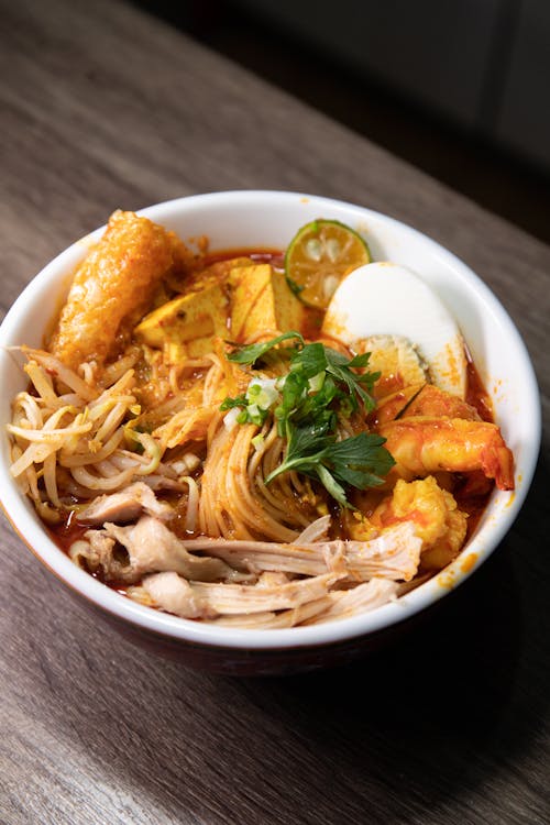 Free stock photo of asian food, curry, curry laksa