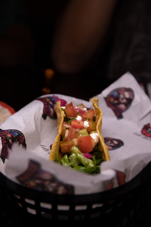 Ingyenes stockfotó guacamole tostada, kukorica taco, mexikói témában