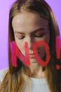 Teenage girl and No word