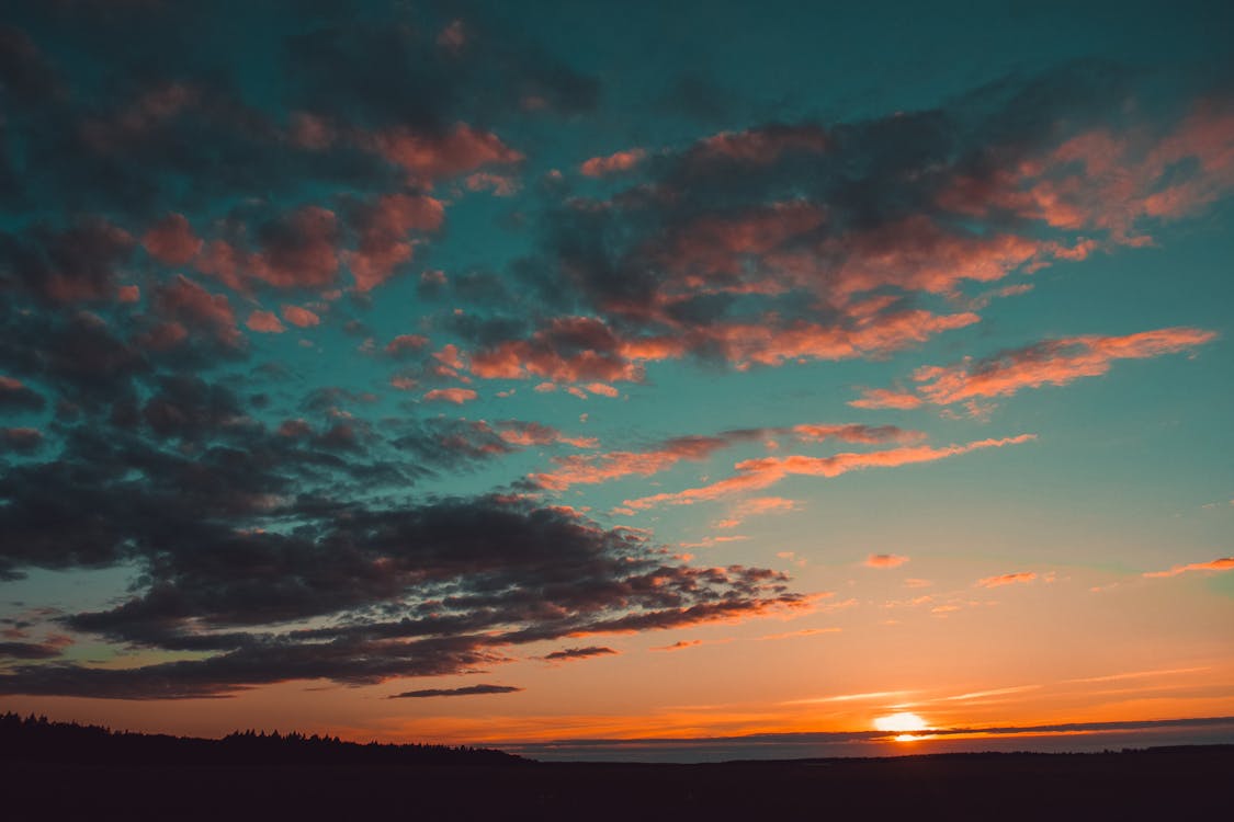 Céu Azul E Laranja